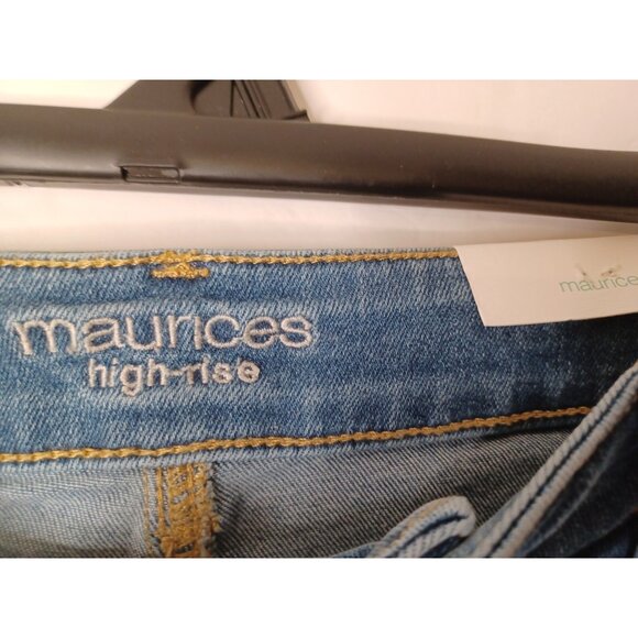 Maurices Jegging High Rise Denim Jeans Size L /34X28.5 Cuffed - Picture 5 of 8